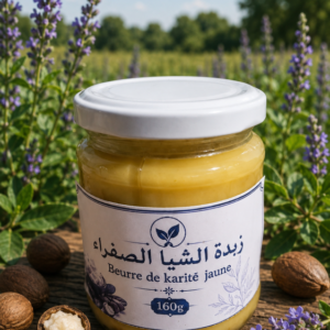 زبدة الشيا الصفراء(الخام) علبة 160غ
